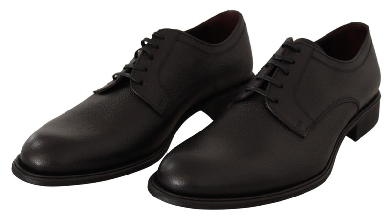 Chaussures Derby habillées pour homme Dolce &amp; Gabbana en cuir noir à lacets