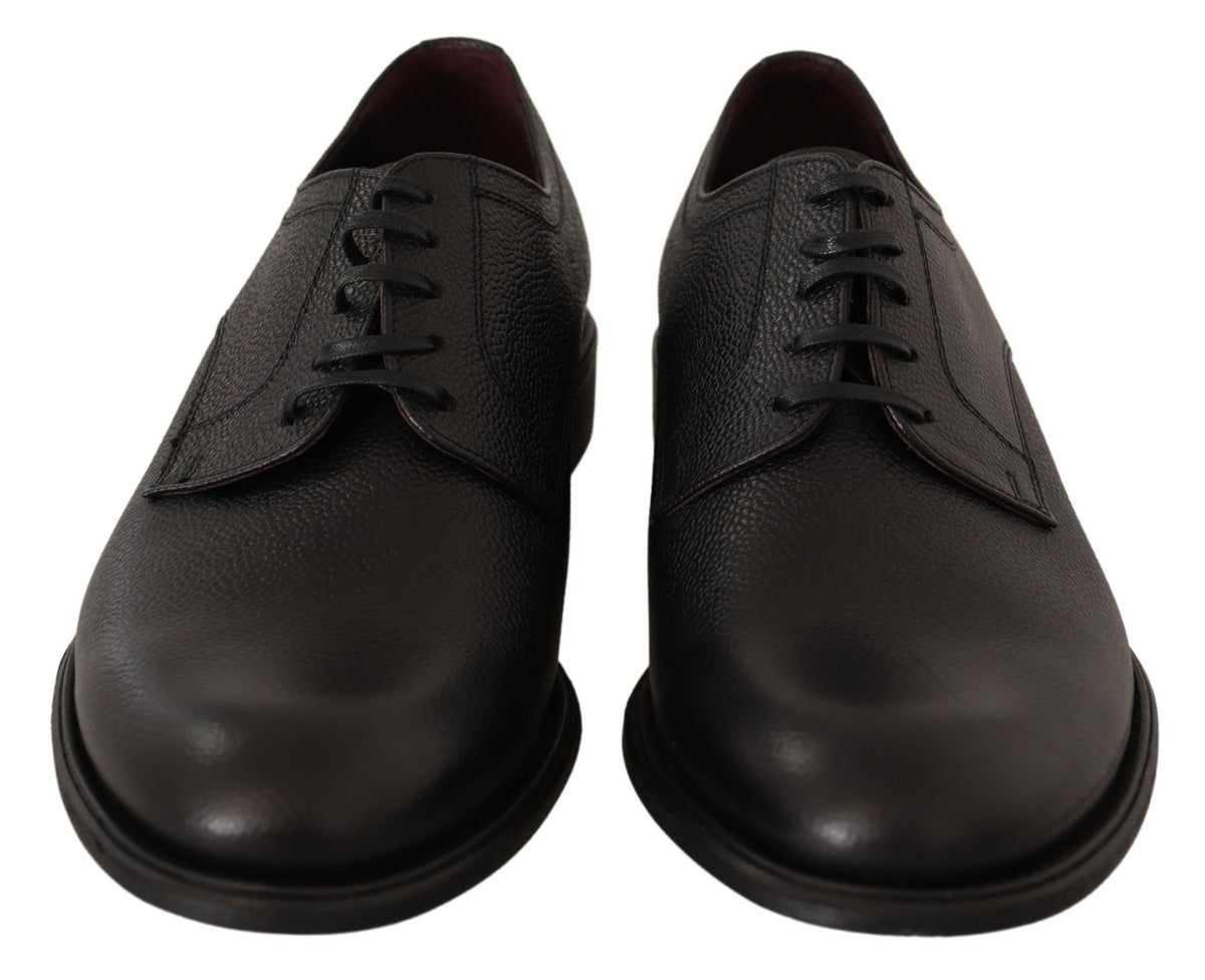 Chaussures Derby habillées pour homme Dolce &amp; Gabbana en cuir noir à lacets