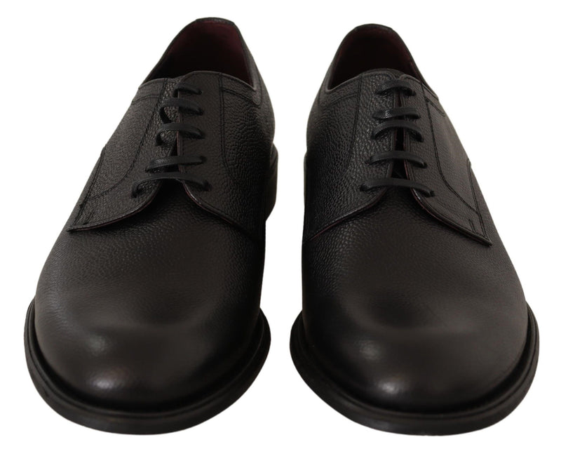 Chaussures Derby habillées pour homme Dolce &amp; Gabbana en cuir noir à lacets