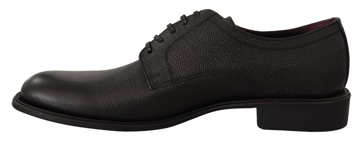 Chaussures Derby habillées pour homme Dolce &amp; Gabbana en cuir noir à lacets