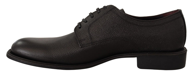 Chaussures Derby habillées pour homme Dolce &amp; Gabbana en cuir noir à lacets