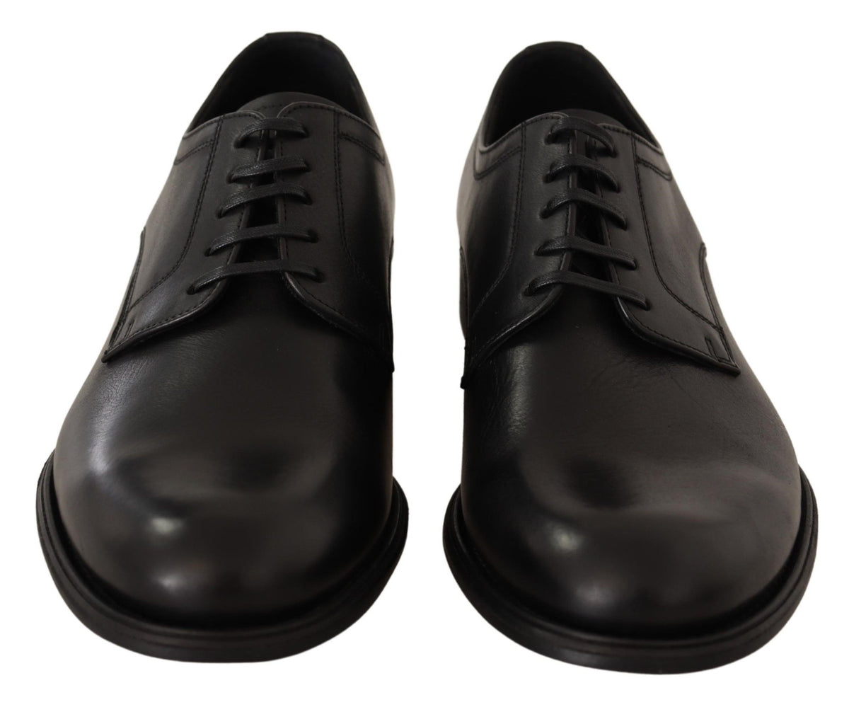 Chaussures Derby habillées pour homme Dolce &amp; Gabbana en cuir noir à lacets