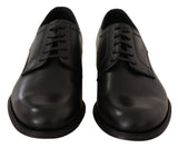Chaussures Derby habillées pour homme Dolce &amp; Gabbana en cuir noir à lacets