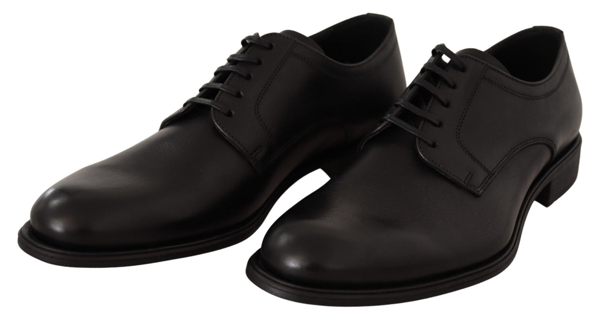 Chaussures Derby habillées pour homme Dolce &amp; Gabbana en cuir noir à lacets