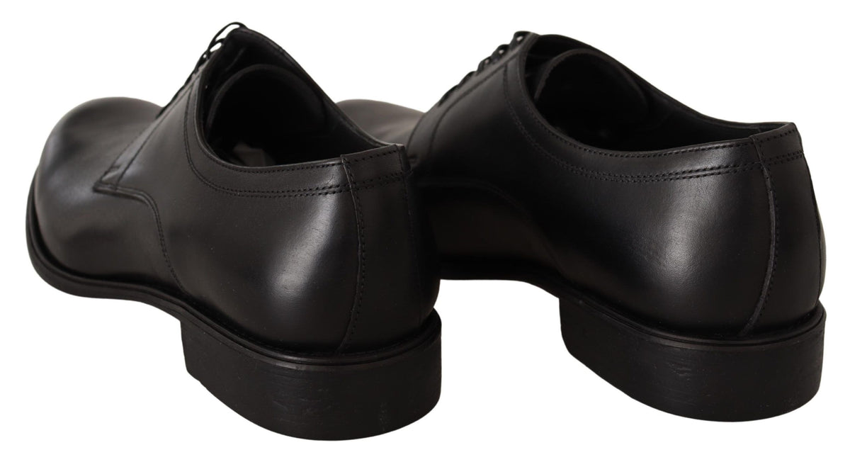 Chaussures Derby habillées pour homme Dolce &amp; Gabbana en cuir noir à lacets