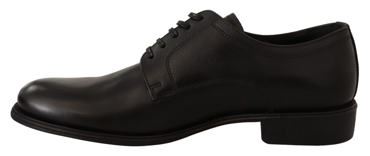 Chaussures Derby habillées pour homme Dolce &amp; Gabbana en cuir noir à lacets