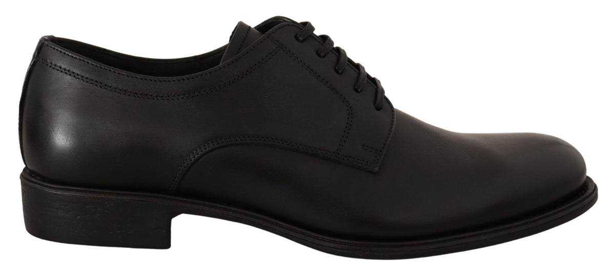 Chaussures Derby habillées pour homme Dolce &amp; Gabbana en cuir noir à lacets