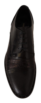 Chaussures habillées Dolce &amp; Gabbana en cuir noir et peaux exotiques