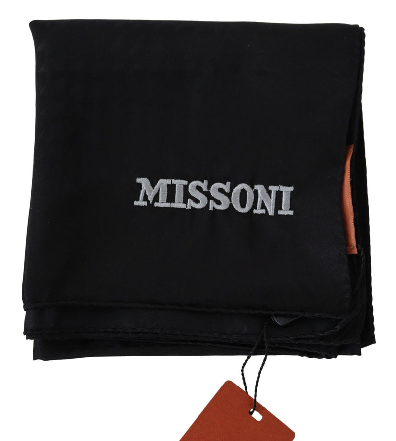 Missoni Zwarte Wollen Gebreide Unisex Nekwikkel Sjaal