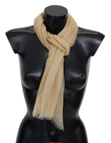 Écharpe unisexe en cachemire beige Missoni
