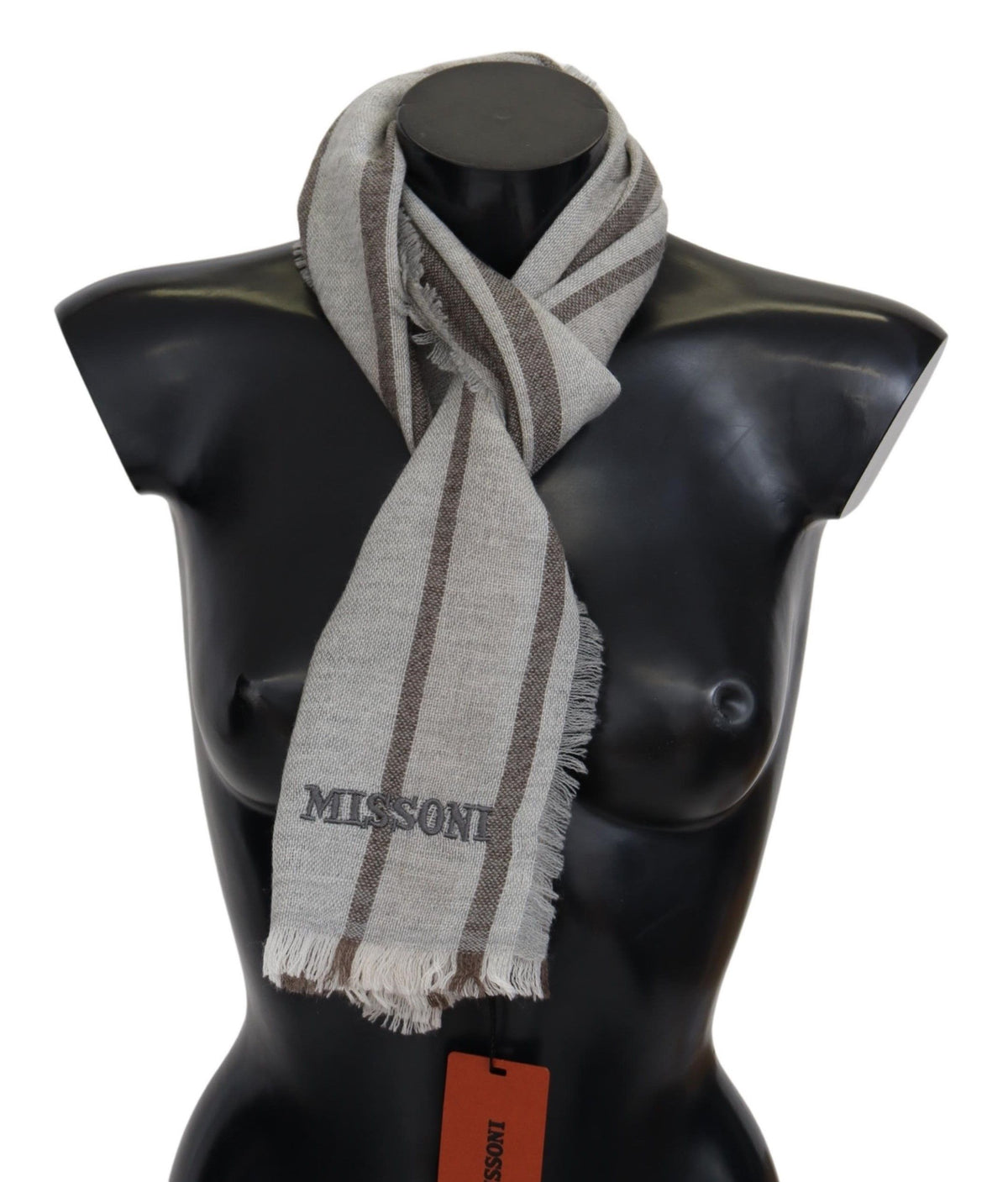 Écharpe unisexe en laine à rayures multicolores Missoni