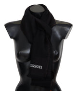 Écharpe unisexe noire Missoni 100 % laine