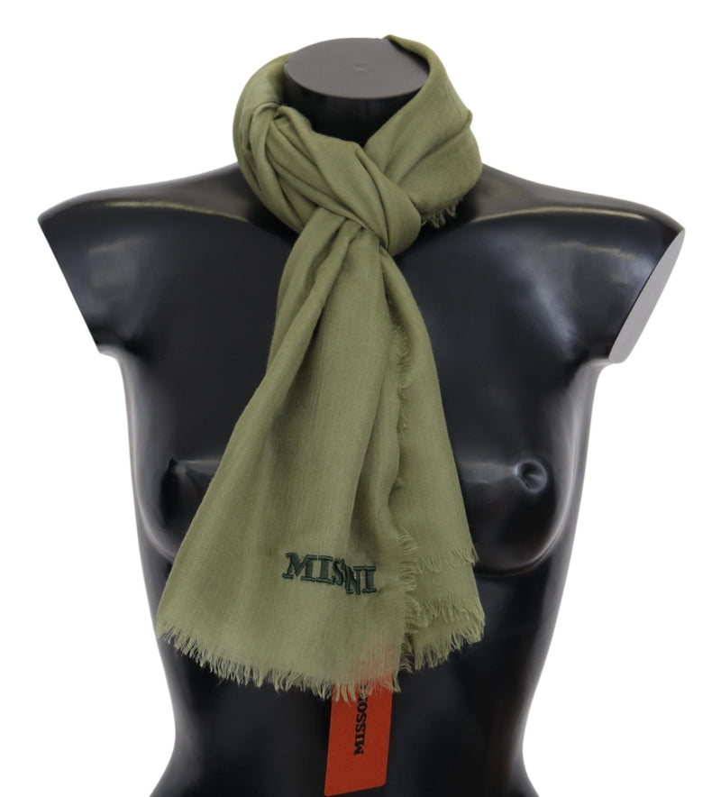 Écharpe unisexe en cachemire vert Missoni