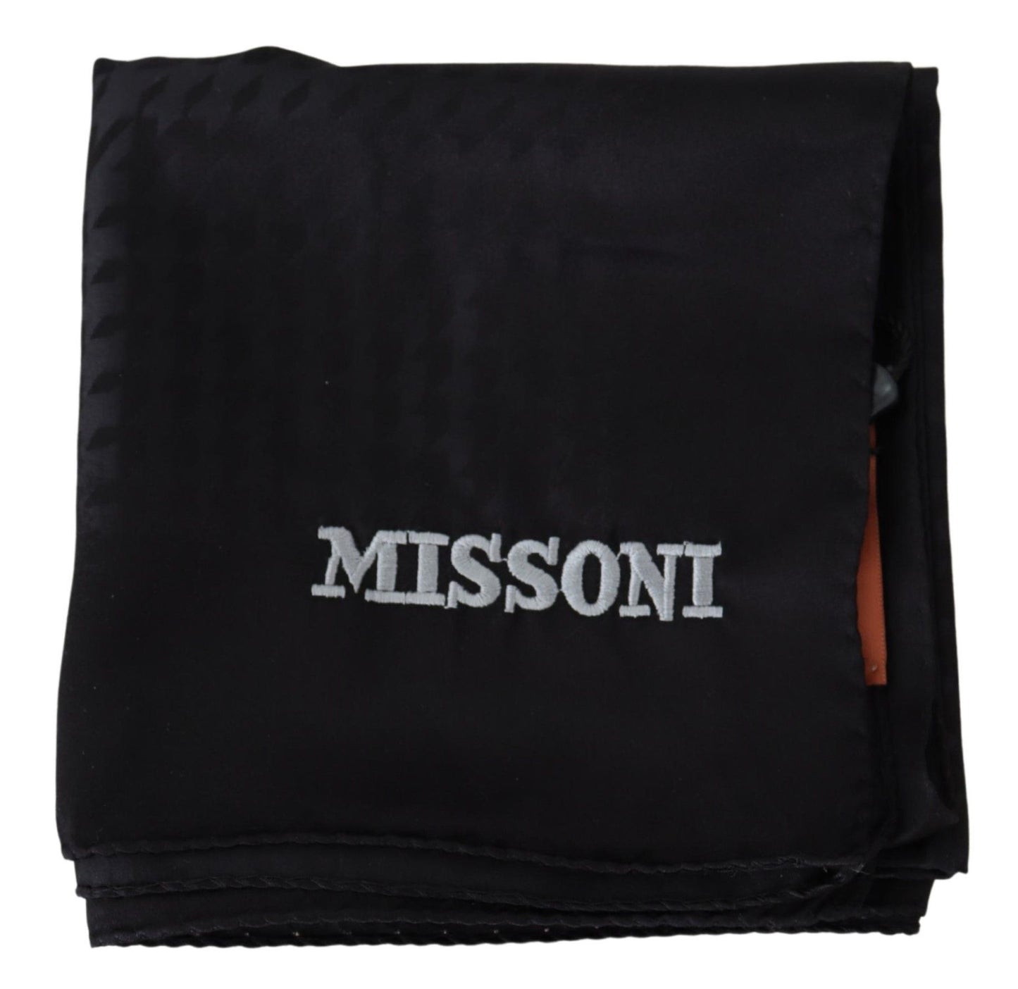 Écharpe châle unisexe en tricot de laine noire Missoni