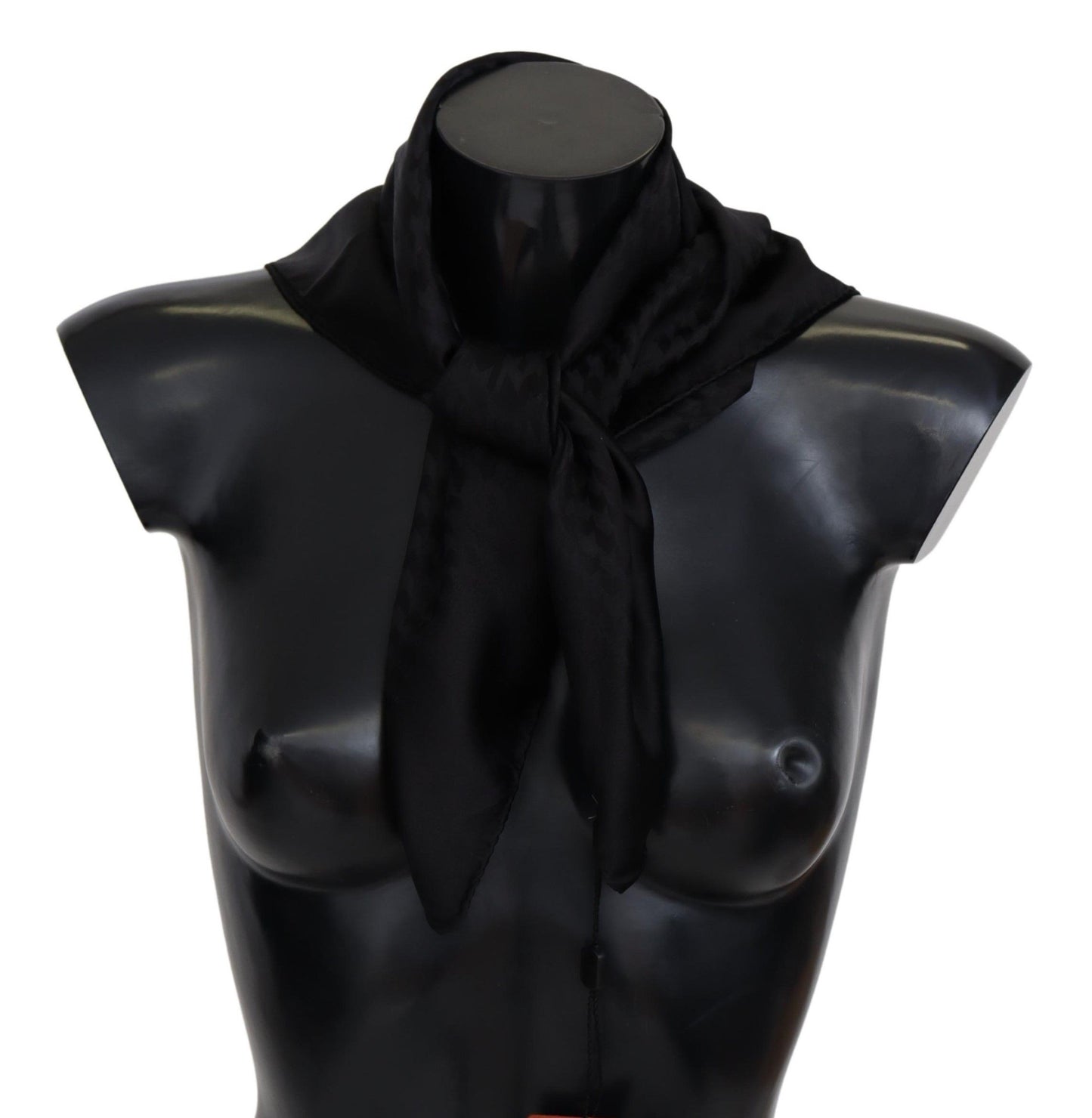 Écharpe châle unisexe en tricot de laine noire Missoni