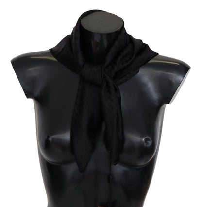 Écharpe châle unisexe en tricot de laine noire Missoni