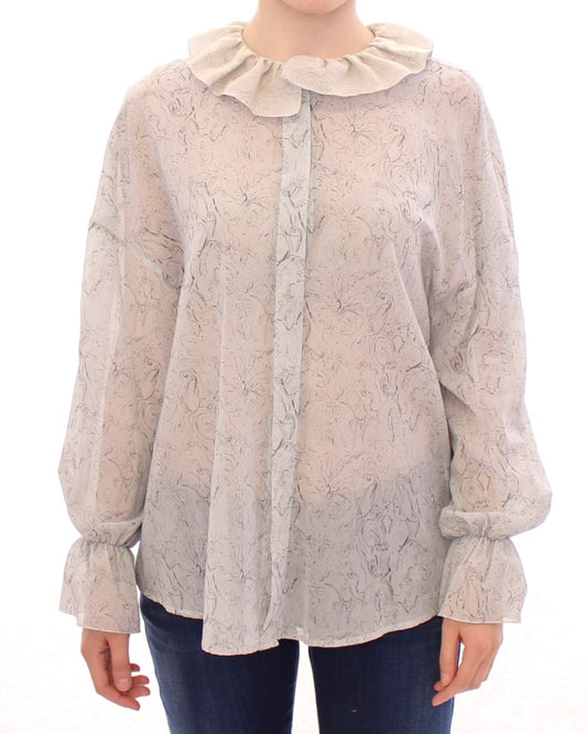 Blouse-tunique en coton bleu de Vika Gazinskaya