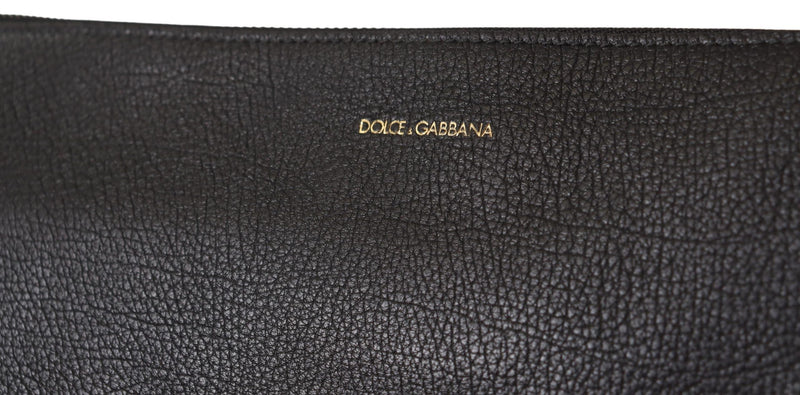 Sac bandoulière en cuir exotique noir Dolce & Gabbana Alta Sartoria