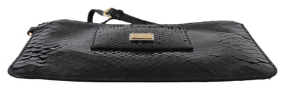 Porte-monnaie en cuir noir Dolce &amp; Gabbana avec miroir et portefeuille Agnese