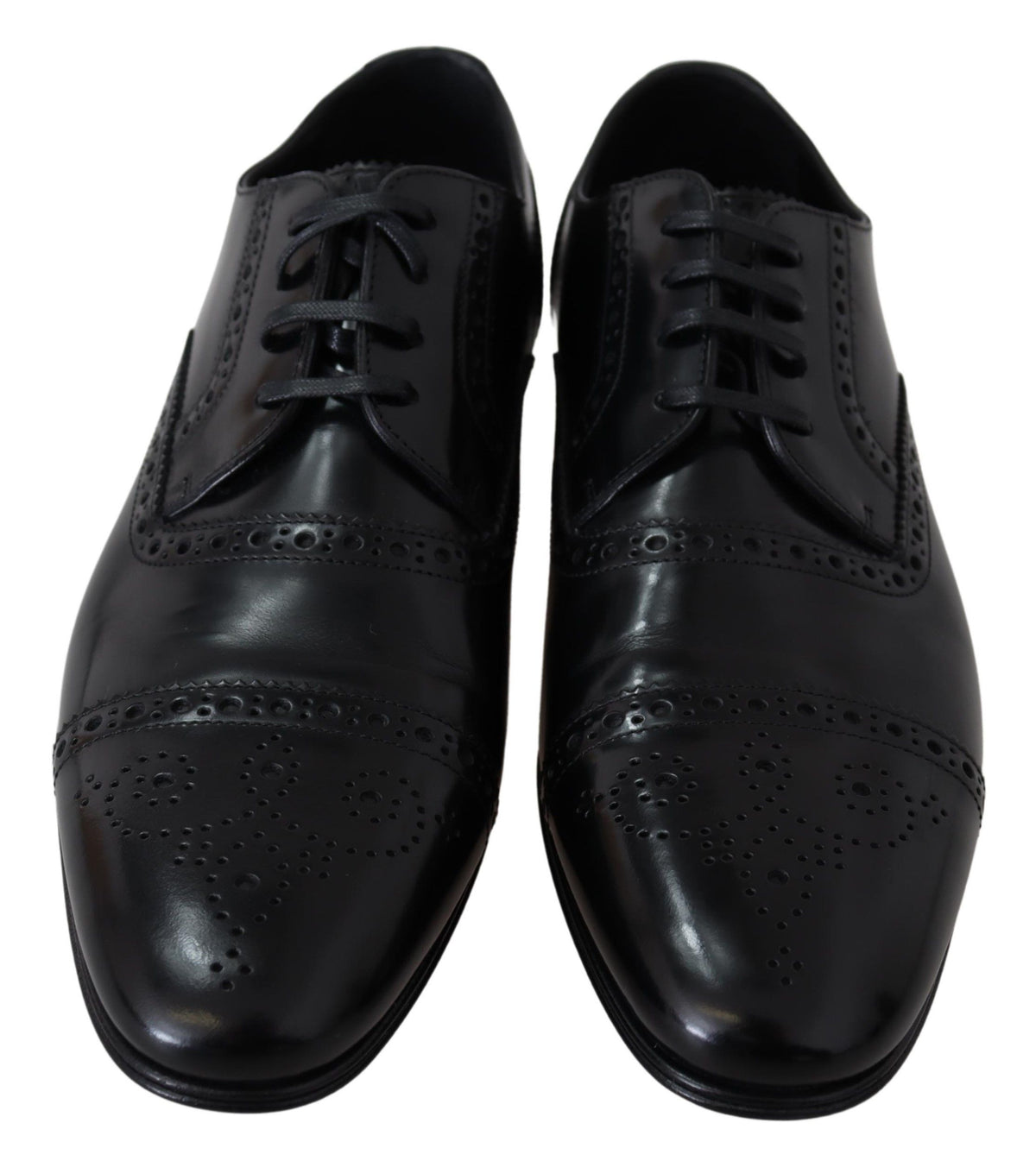 Mocassins Derby habillés en cuir noir pour homme Dolce &amp; Gabbana