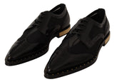 Broques Dolce &amp; Gabbana en cuir noir à bout transparent