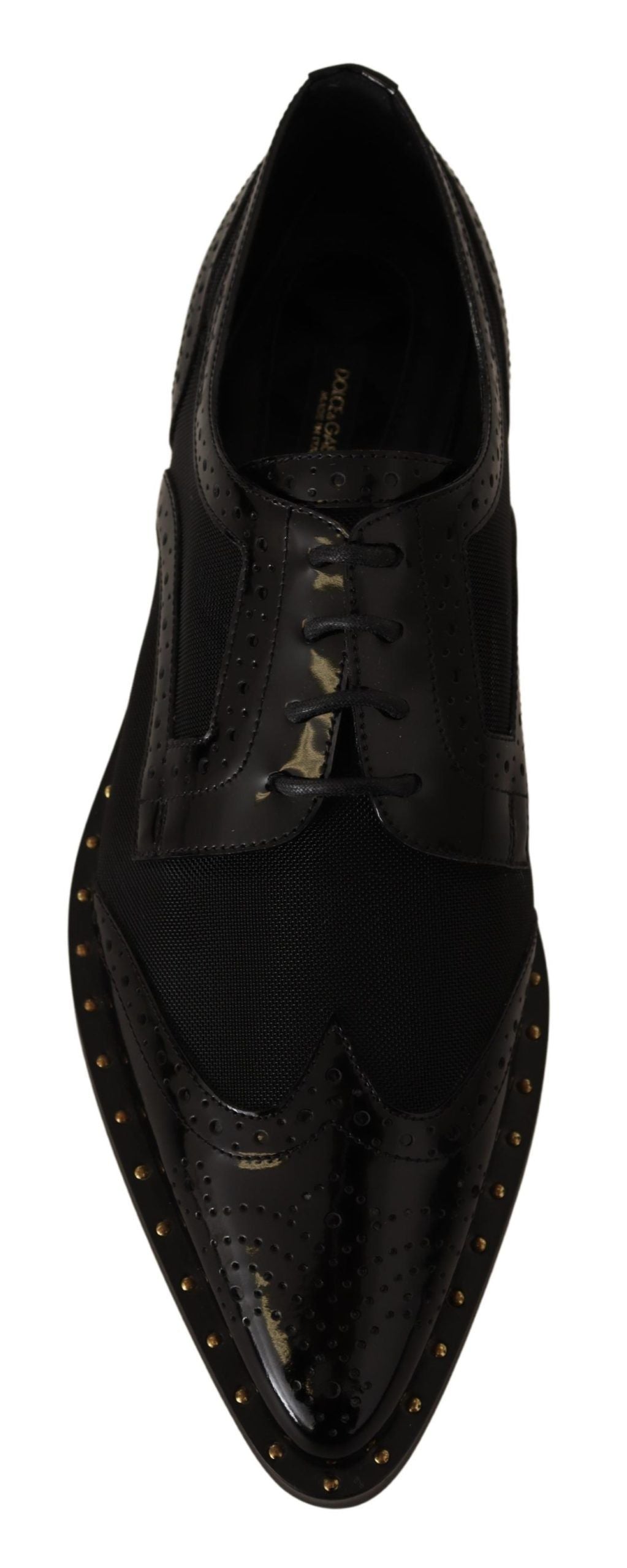Broques Dolce &amp; Gabbana en cuir noir à bout transparent