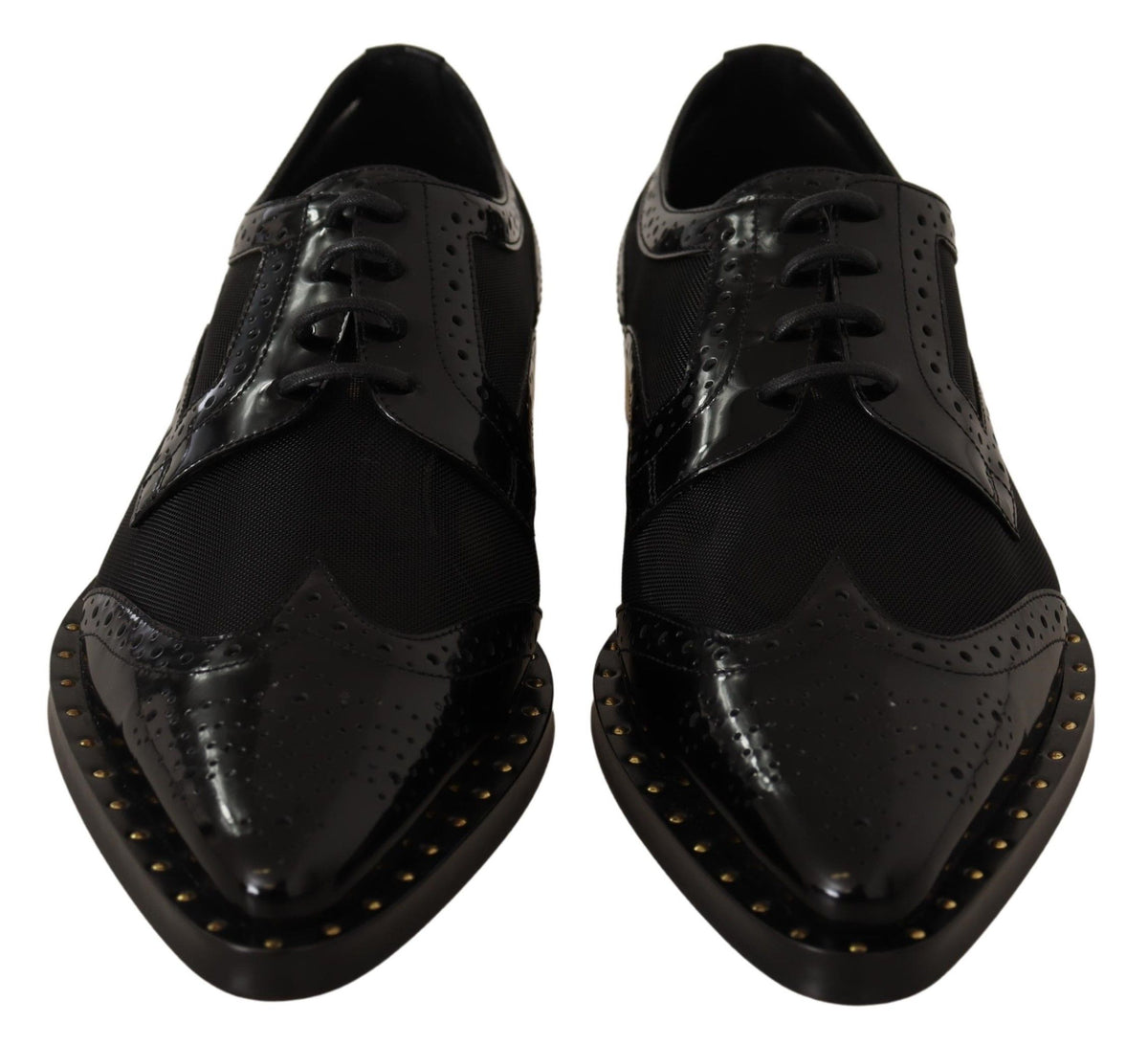 Broques Dolce &amp; Gabbana en cuir noir à bout transparent