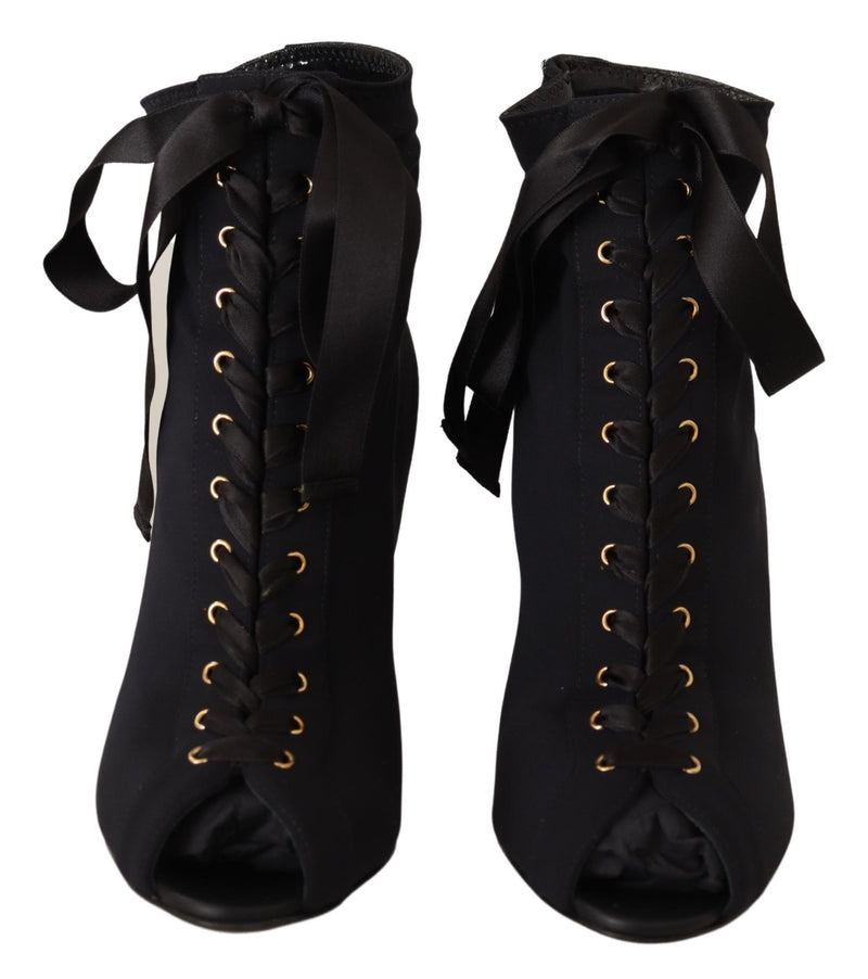 Bottines courtes noires extensibles Dolce &amp; Gabbana