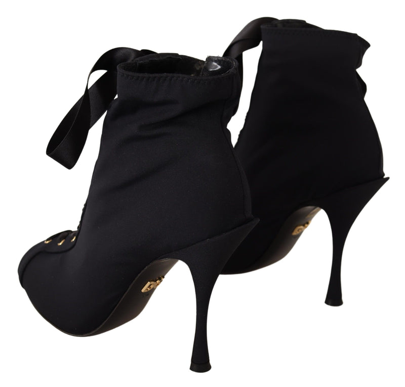 Bottines courtes noires extensibles Dolce &amp; Gabbana