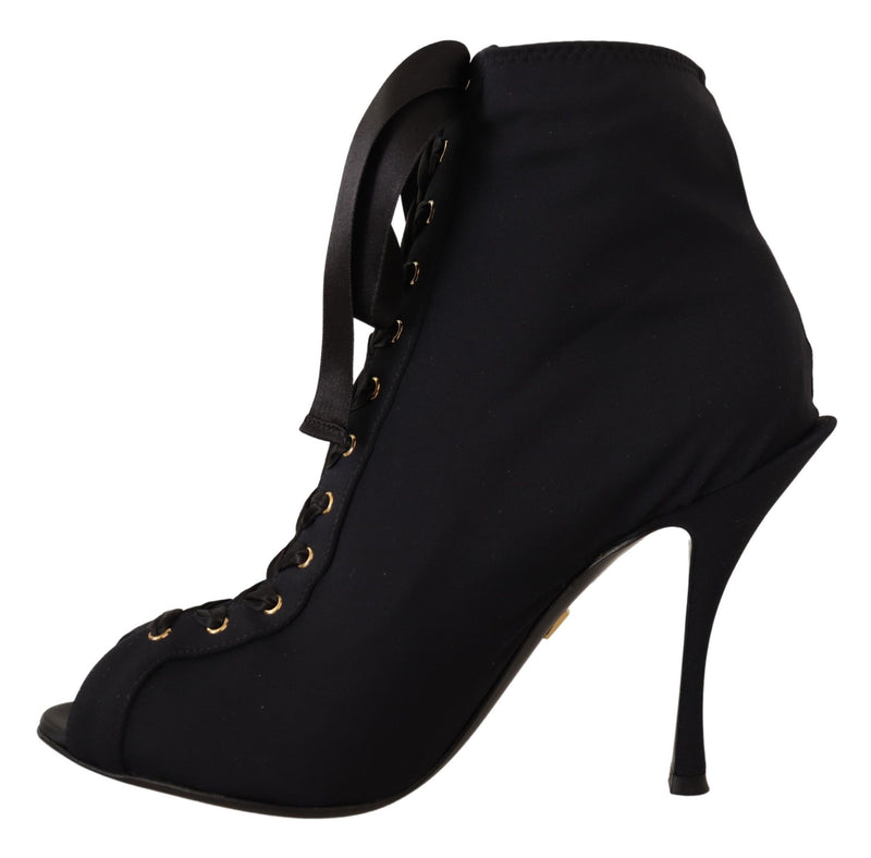 Bottines courtes noires extensibles Dolce &amp; Gabbana