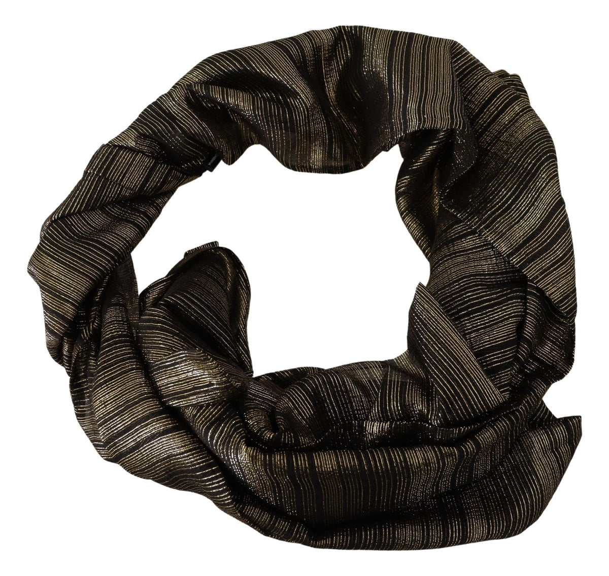 Foulard châle en soie stretch métallisé doré Dolce &amp; Gabbana