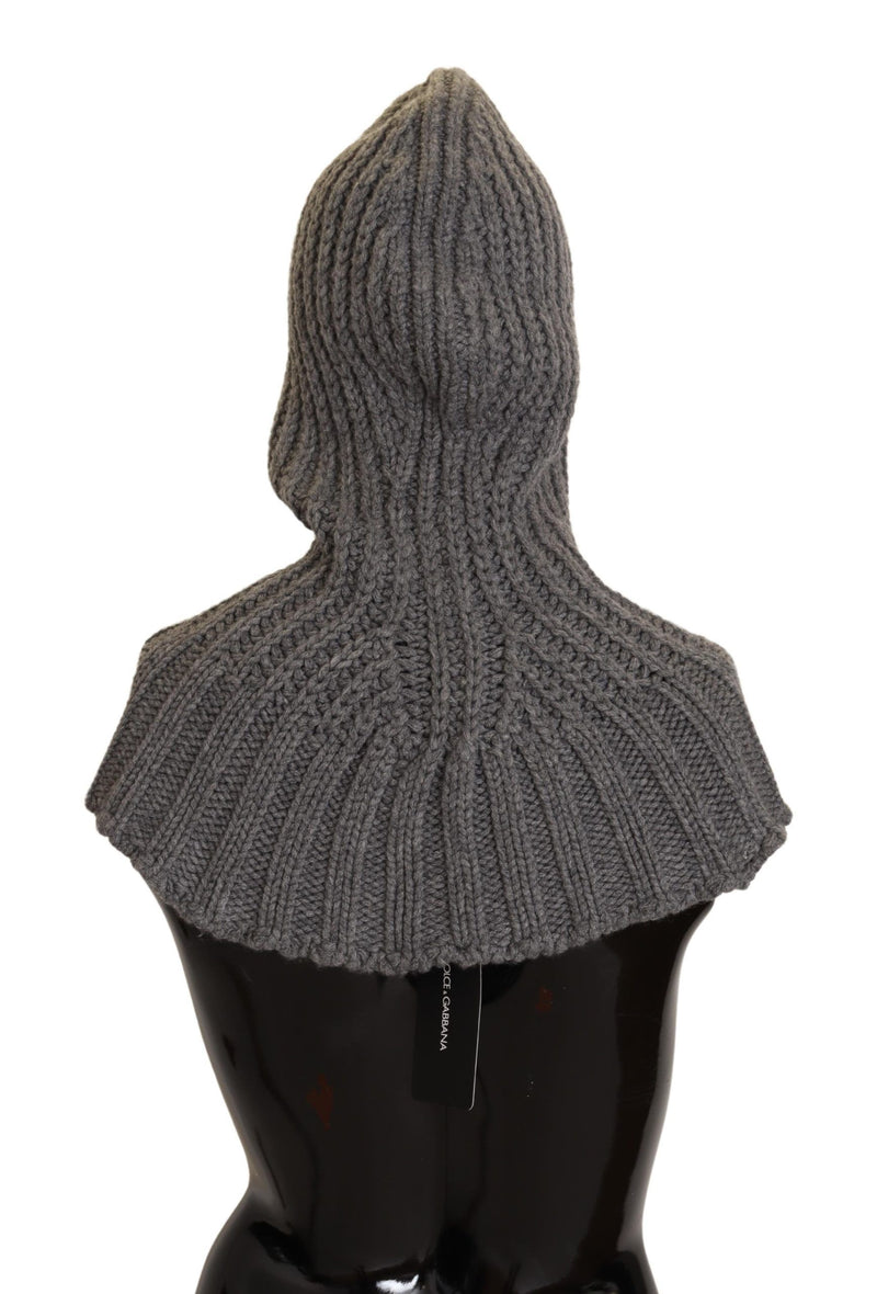 Écharpe en tricot 100 % cachemire gris Dolce &amp; Gabbana, taille unique