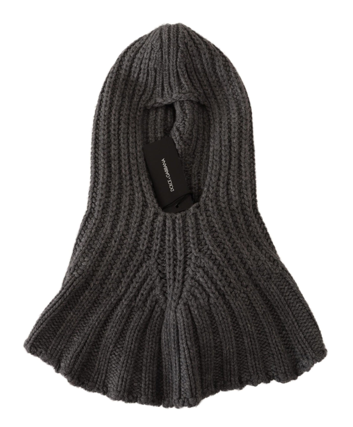 Écharpe en tricot 100 % cachemire gris Dolce &amp; Gabbana, taille unique