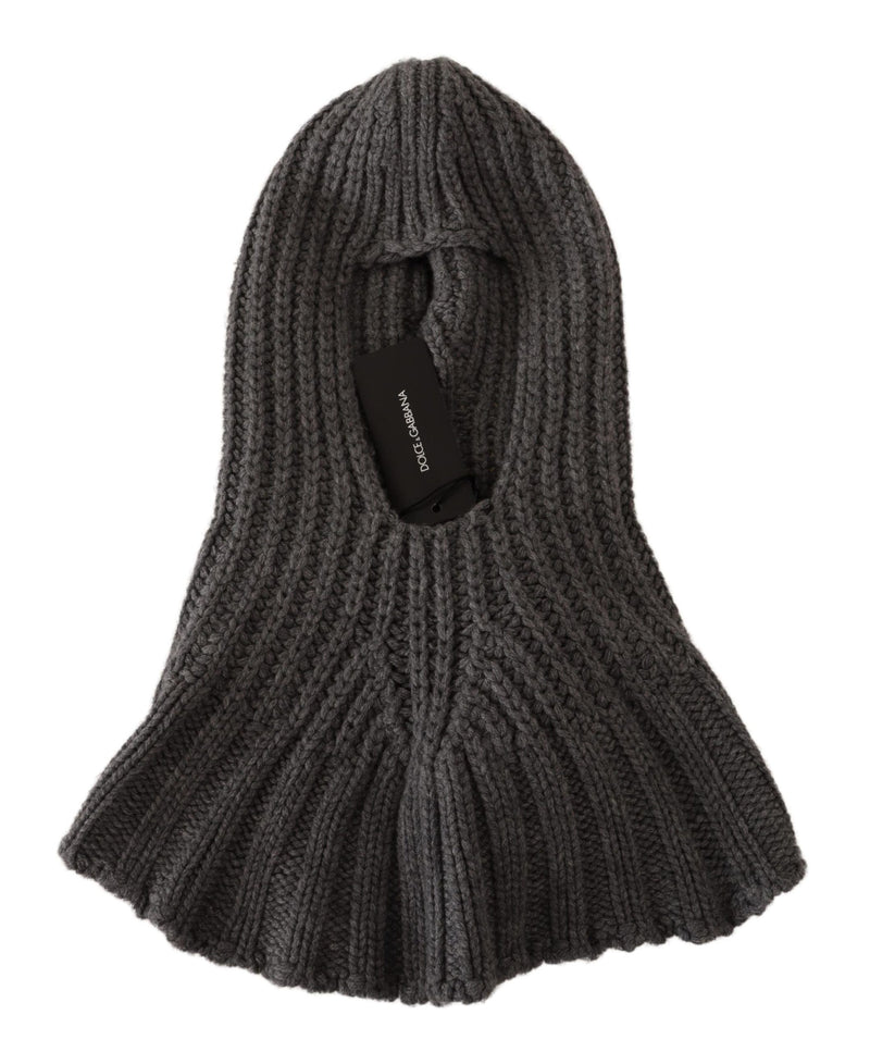Écharpe en tricot 100 % cachemire gris Dolce &amp; Gabbana, taille unique