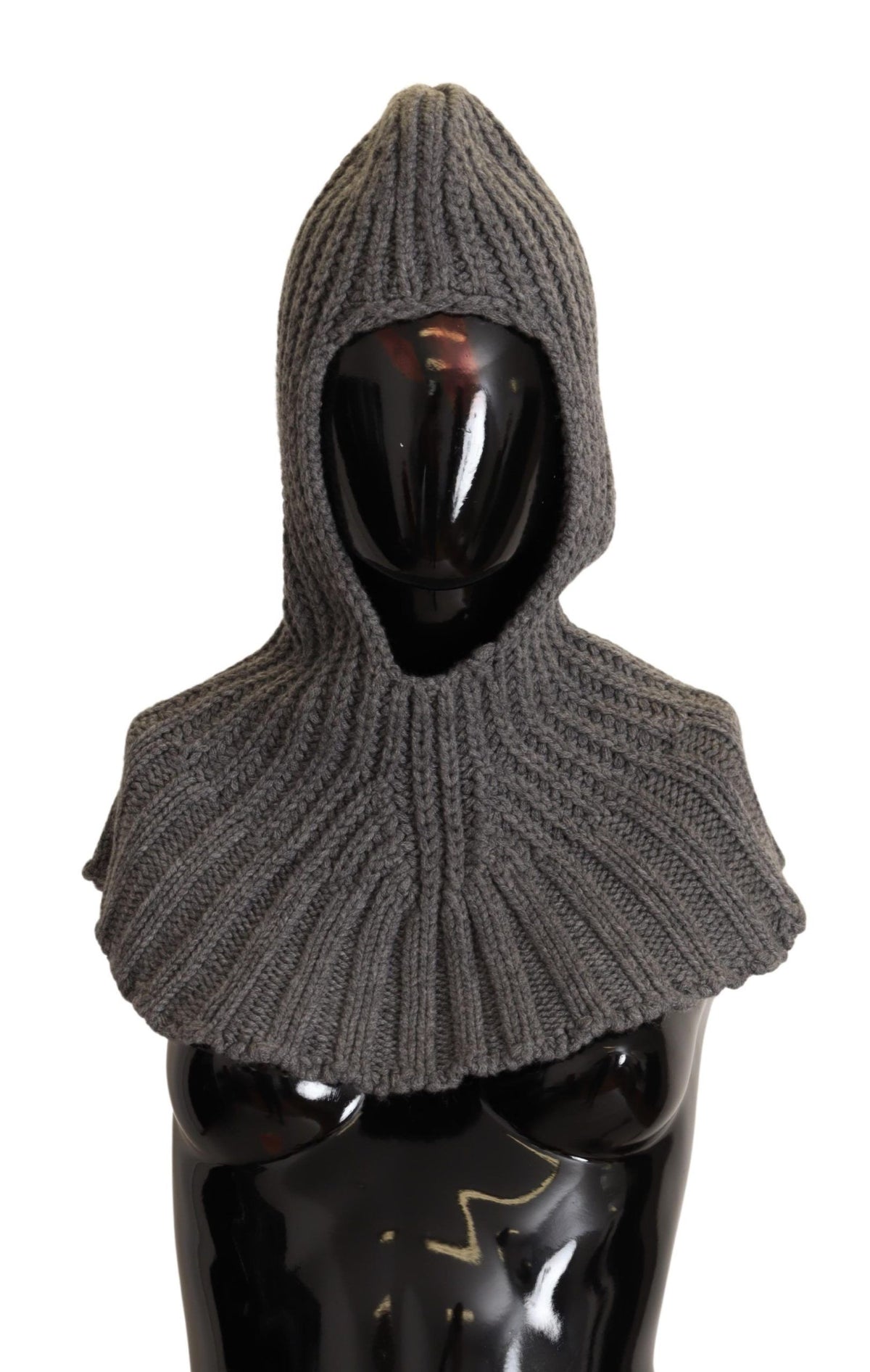 Écharpe en tricot 100 % cachemire gris Dolce &amp; Gabbana, taille unique