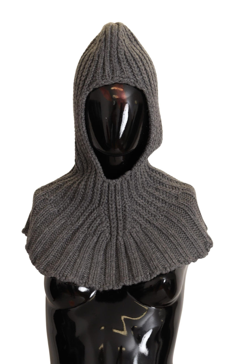 Écharpe en tricot 100 % cachemire gris Dolce &amp; Gabbana, taille unique