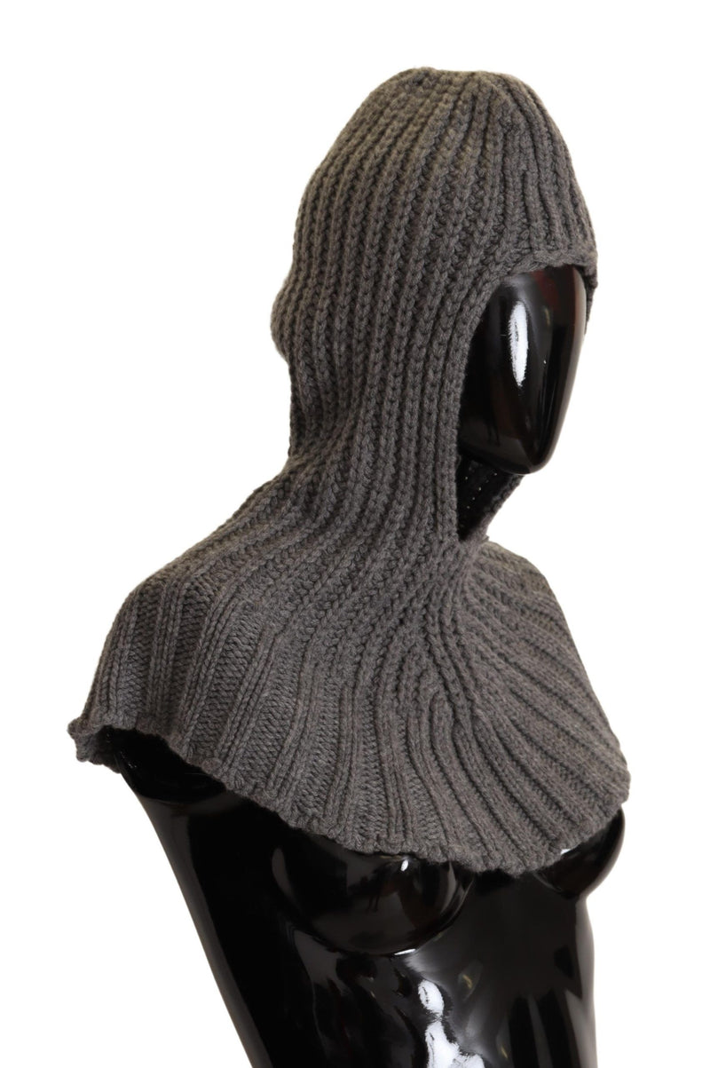 Écharpe en tricot 100 % cachemire gris Dolce &amp; Gabbana, taille unique