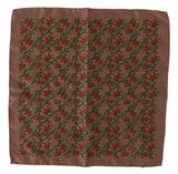 Mouchoir en soie imprimé carottes marron Dolce &amp; Gabbana