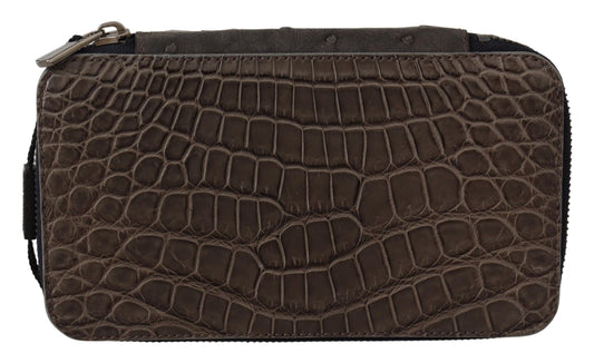 Trousse de toilette Dolce &amp; Gabbana en cuir gris