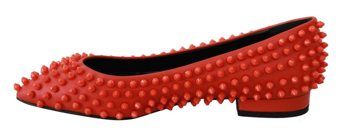Ballerines en cuir orange WHAT I DO de Philipp Plein
