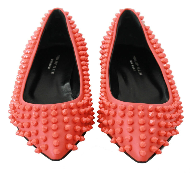 Ballerines en cuir orange WHAT I DO de Philipp Plein