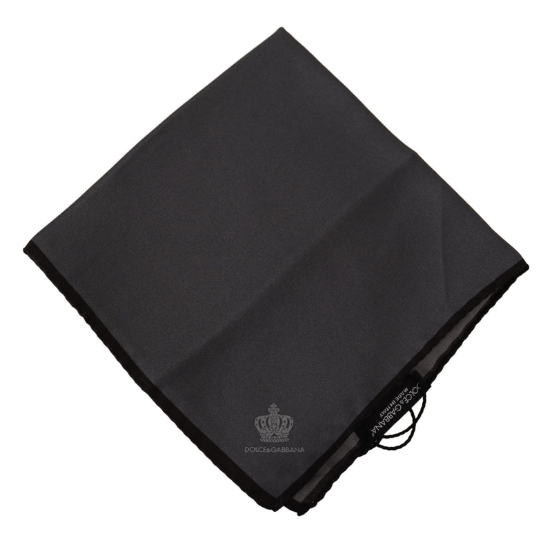 Dolce &amp; Gabbana Grijze 100% Zijden Vierkante Zakdoek Grijze 100% Zijden Vierkante Zakdoek