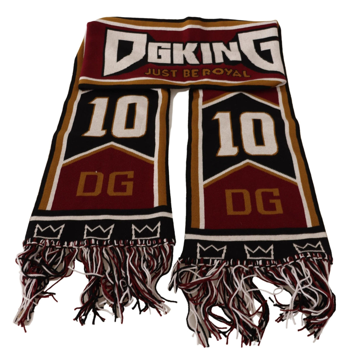 Écharpe châle en tricot de laine multicolore Dolce &amp; Gabbana DG King