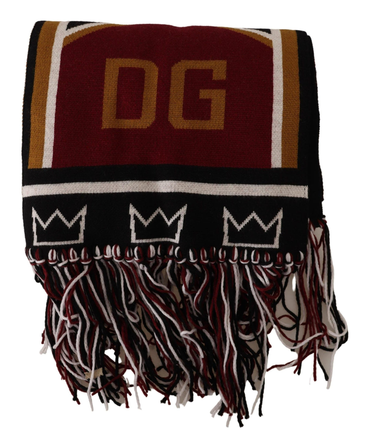 Écharpe châle en tricot de laine multicolore Dolce &amp; Gabbana DG King