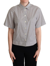 Chemise à col blanc et pois noirs de Dolce &amp; Gabbana