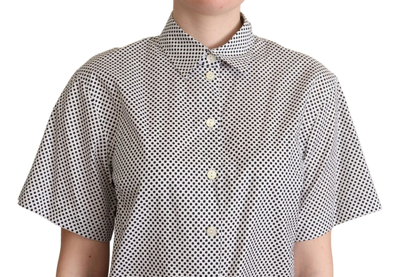 Chemise à col blanc et pois noirs de Dolce &amp; Gabbana