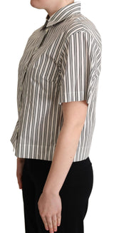 Chemise, blouse, haut rayé blanc et noir Dolce &amp; Gabbana