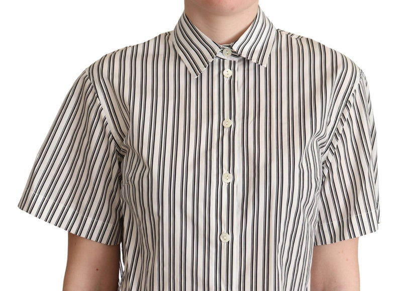 Chemise, blouse, haut rayé blanc et noir Dolce &amp; Gabbana