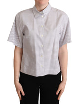 Chemise à col et pois blancs de Dolce &amp; Gabbana