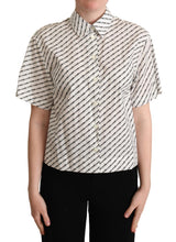 Blouse chemise blanche à pois de Dolce &amp; Gabbana